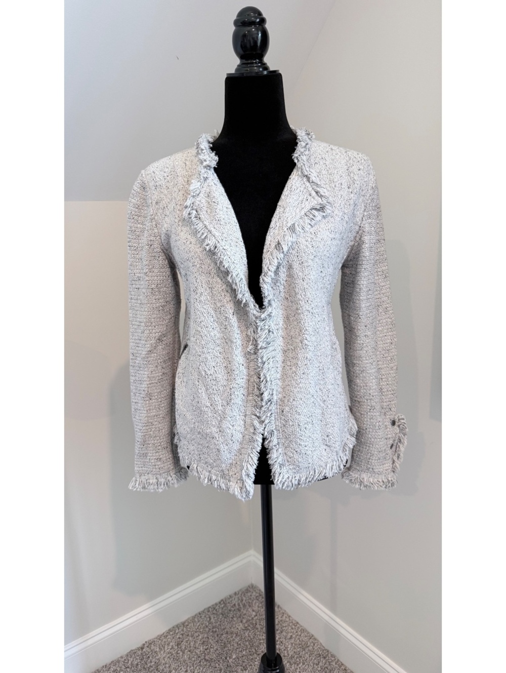 Nic & Joe Sweater Frayed Style Blazer
